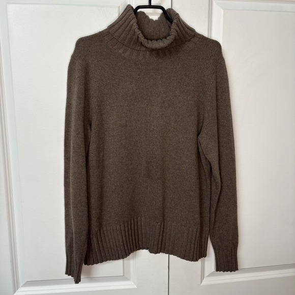 Patagonia Sweaters - Patagonia Recycled Cashmere Turtleneck Sweater Womens L Brown Knit Outdoor